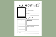 All About Me & Classroom Connections, a Stationery Template by MIRoots Design Studio (Thumbnail 4 of 9)