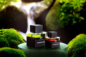 Glass Perfume Bottle Logo Mockup, a Packaging Mockup by Artlogs x Modaldesain
