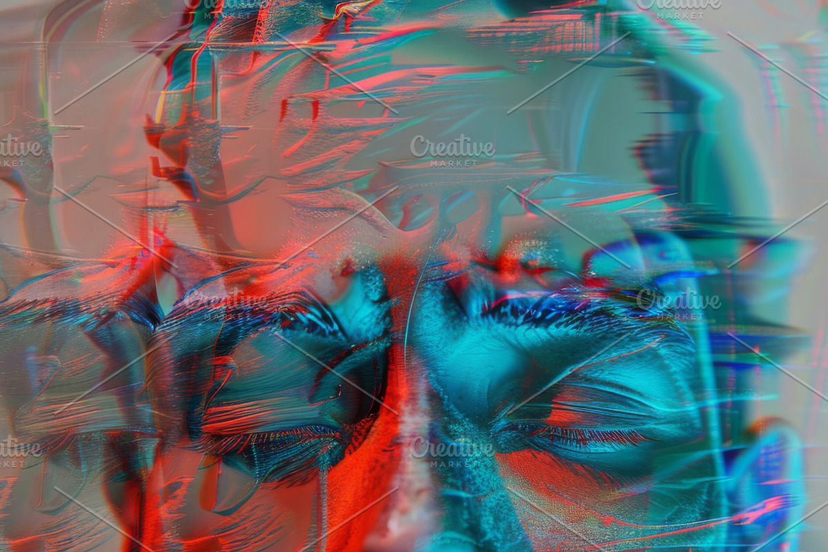 90 Glitch faces, a Person Illustration by Handmadefont (Photo 7 of 94)