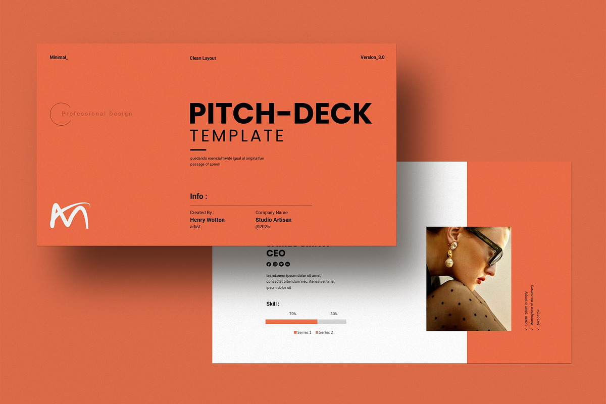 Pitch Deck Presentation Template, a Presentation Template by Studio Artisan (Photo 2 of 7)