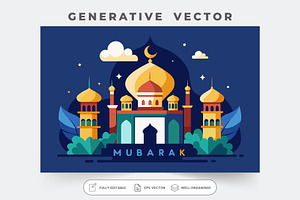 Eid al-Fitr celebration depicted wit, a Graphic by Iftikhar Alam