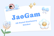 3D Pastel Stationary Stickers, an Object Graphic by JaoGam (Thumbnail 3 of 3)