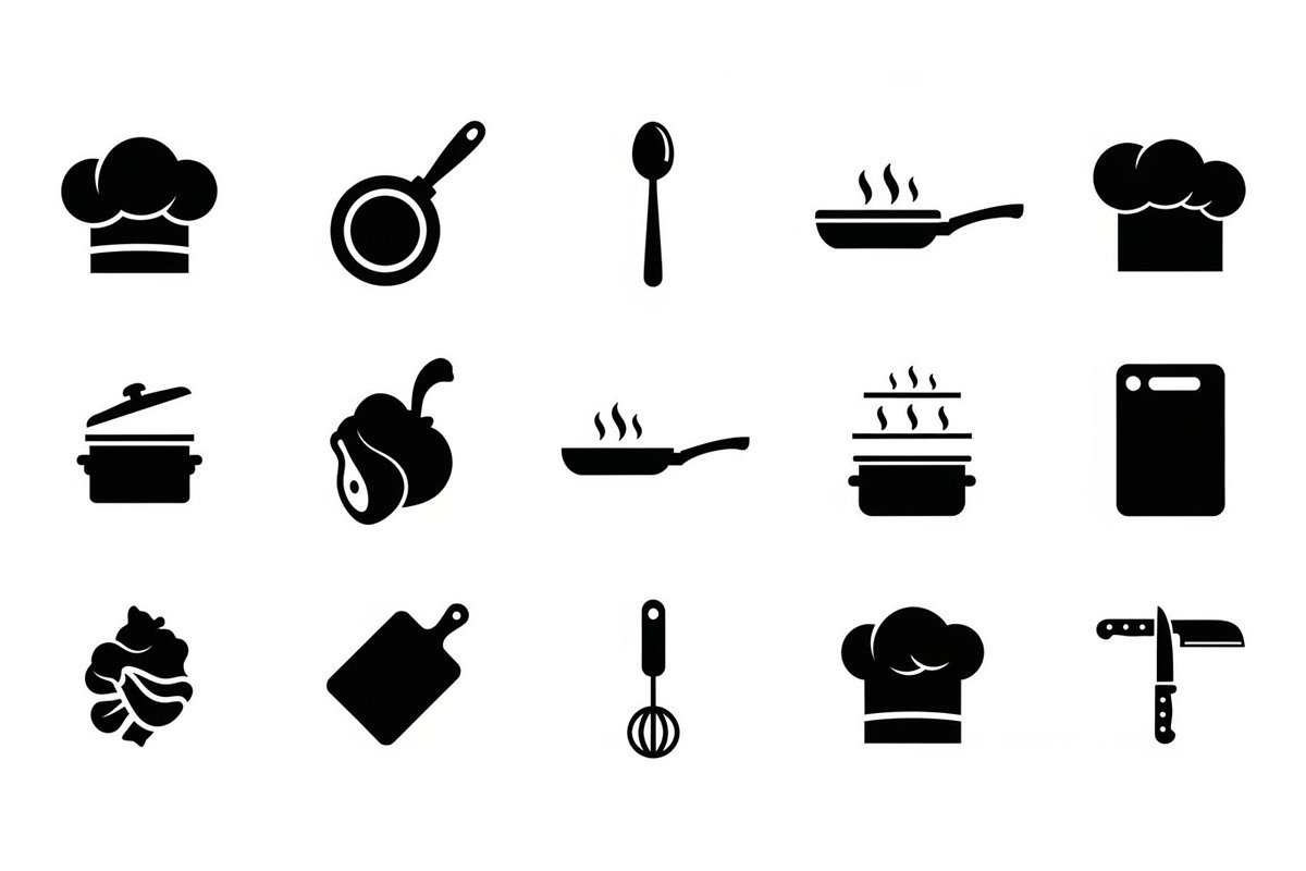 Kitchen Cooking Icon Vector Bundle, an Illustration by jahid234 (Photo 7 of 51)