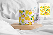 Summer Lemon and Ice Tea Pattern, a Pattern Graphic by Little Creative Scribbles (Thumbnail 2 of 6)