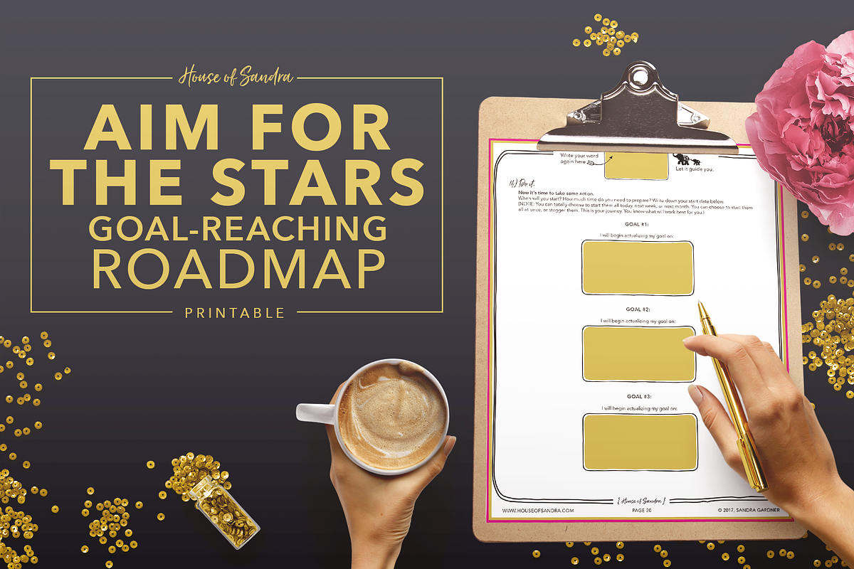 Aim for the Stars Goal Planner, a Stationery Template by Just Lovely Design (Photo 2 of 3)