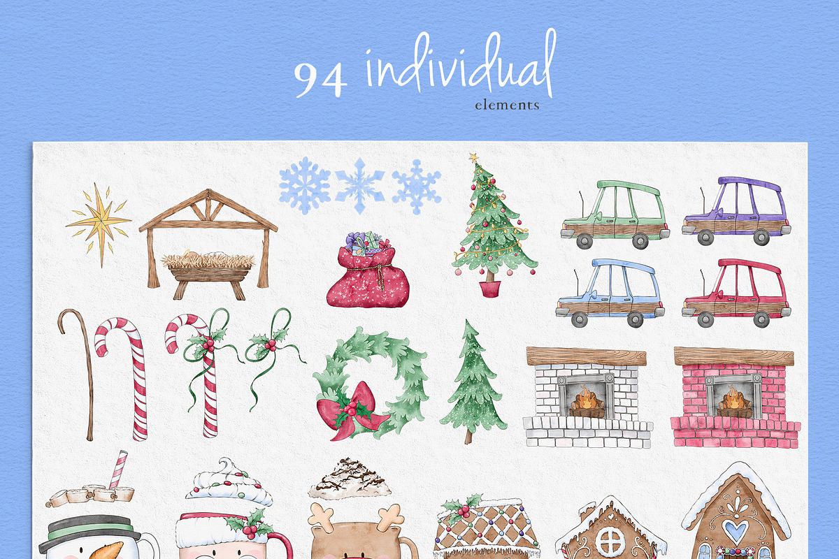 Cute Christmas Characters, a Seasonal Illustration by Pretty Little Lines (Photo 14 of 16)