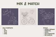 Cozy Cottagecore Quote Set, an Object Illustration by OREHOVKA (Thumbnail 4 of 4)