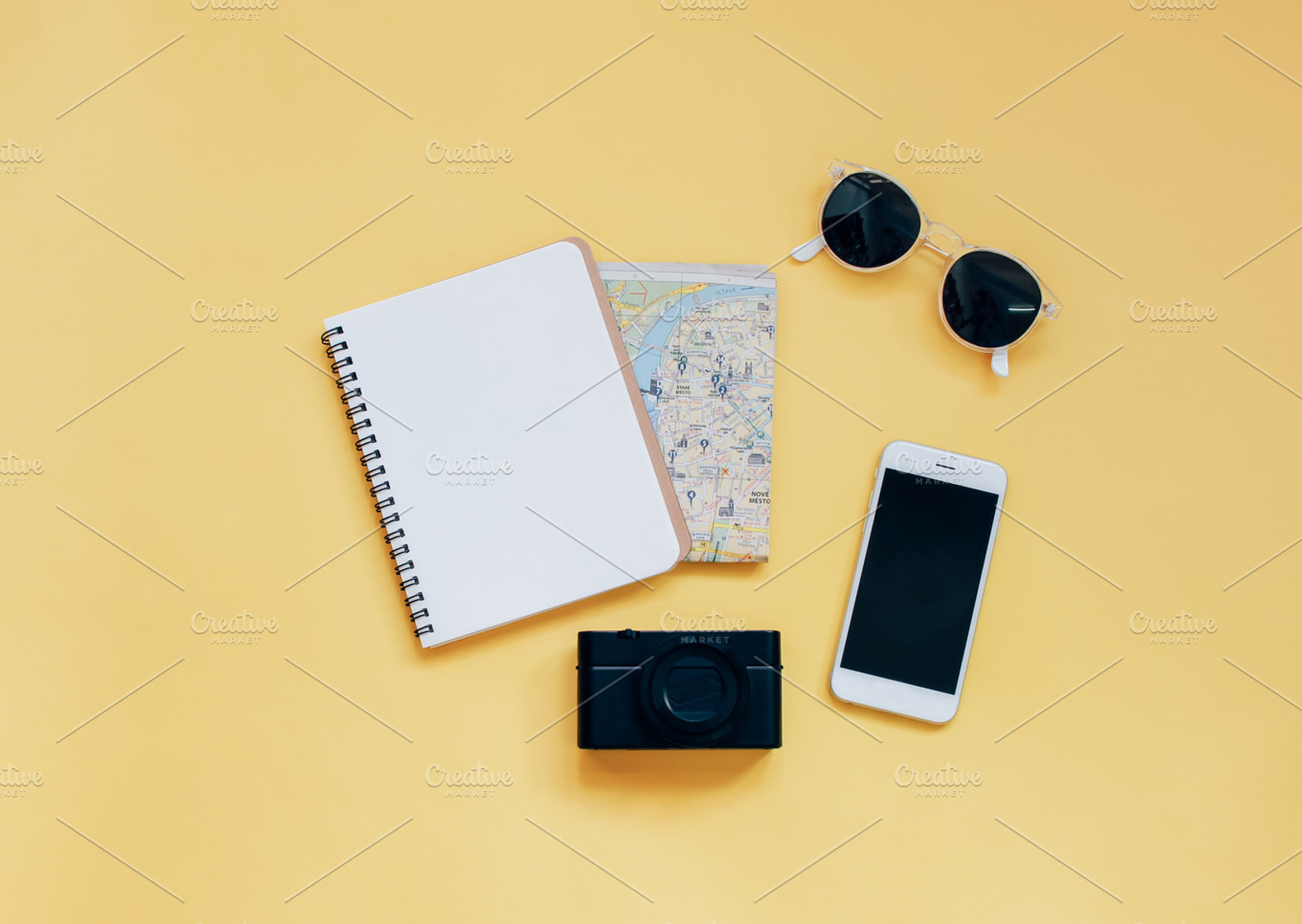 Travel planning concept containing art, artwork, and background, an Arts & Entertainment Photo by Nuchylee Photo
