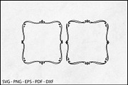 Vintage Ornate Square Frames SVG, an Object Graphic by BeeCraftR (Thumbnail 1 of 3)