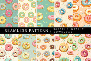 10 Pastel Donut Sprinkles Patterns