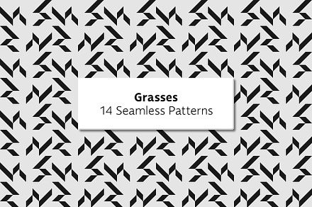 Grasses - 14 Seamless Patterns, a Pattern Graphic by Tustan