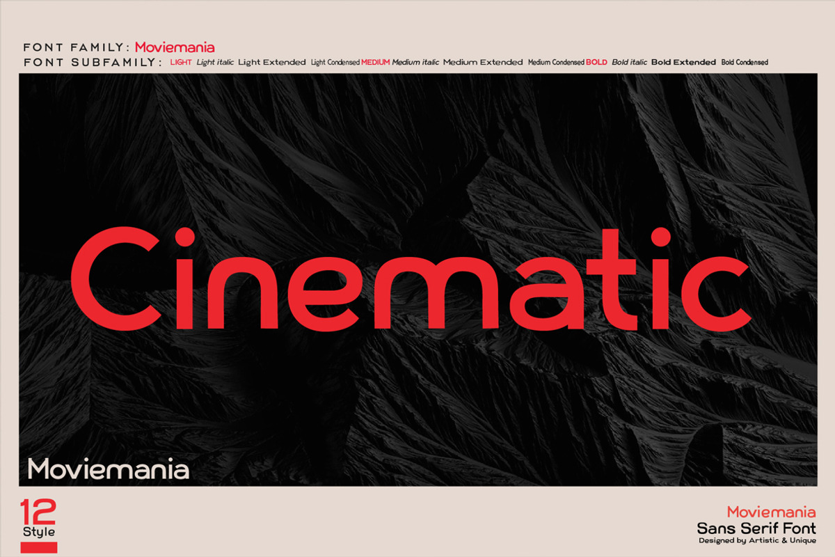 Moviemania - Sans Serif Font Family preview 8