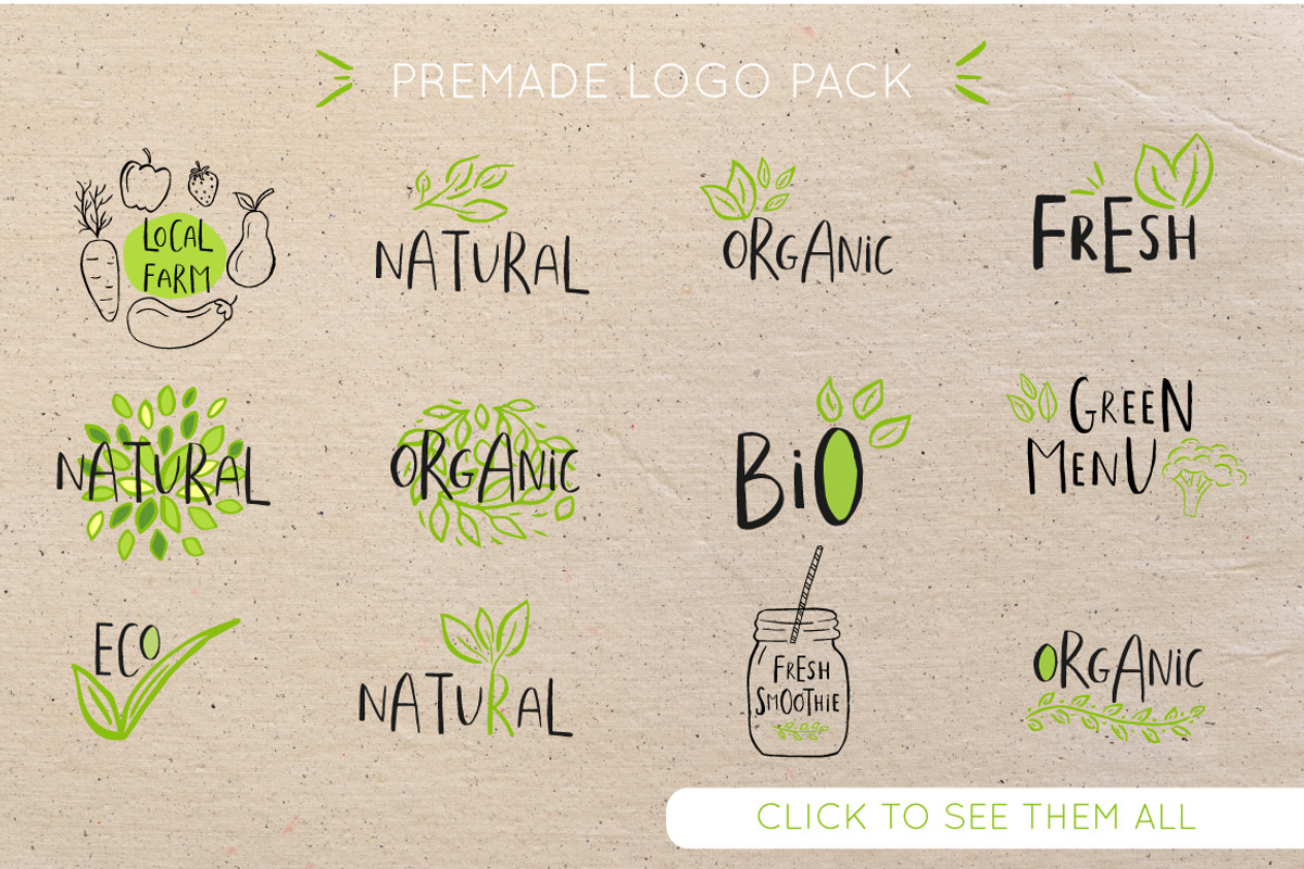 Organic and eco-friendly labels, an Object Graphic by UTM Studio (Photo 5 of 13)