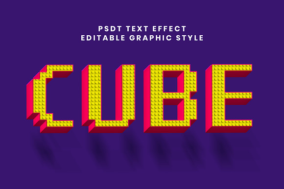 Isometric Block 3D Text Effect preview 2