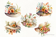 Romantic flower clipart bundle, a Decorative Illustration by Vasmila (Thumbnail 14 of 21)