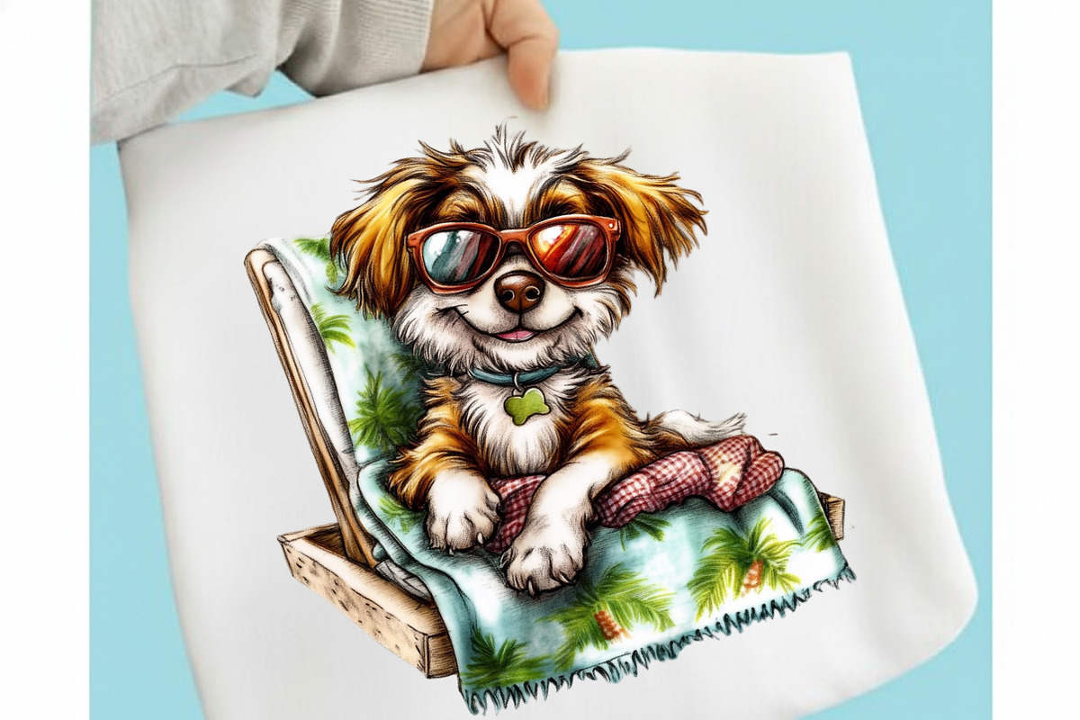 Whimsical Summer Dogs Clipart Bundle, an Illustration by designcity5 (Photo 5 of 5)