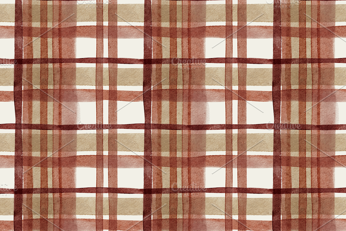 Stripes & Checks in Watercolour., a Pattern Graphic by Maria Budarkiewicz (Photo 2 of 8)