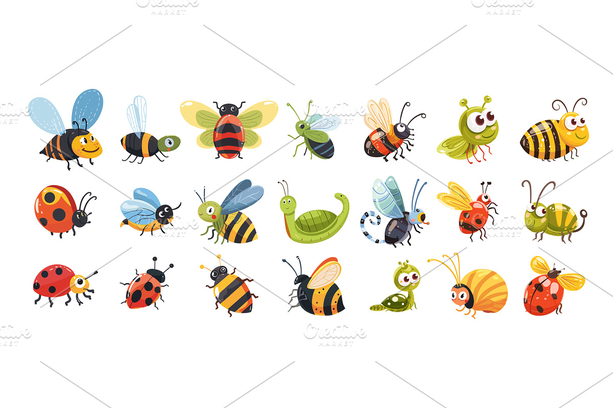 Cute children insects cartoon vector, an Animal Illustration by Onyx