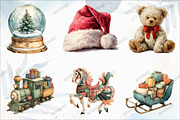 90s Retro Christmas Clipart, an Illustration by designcity5 (Thumbnail 3 of 5)