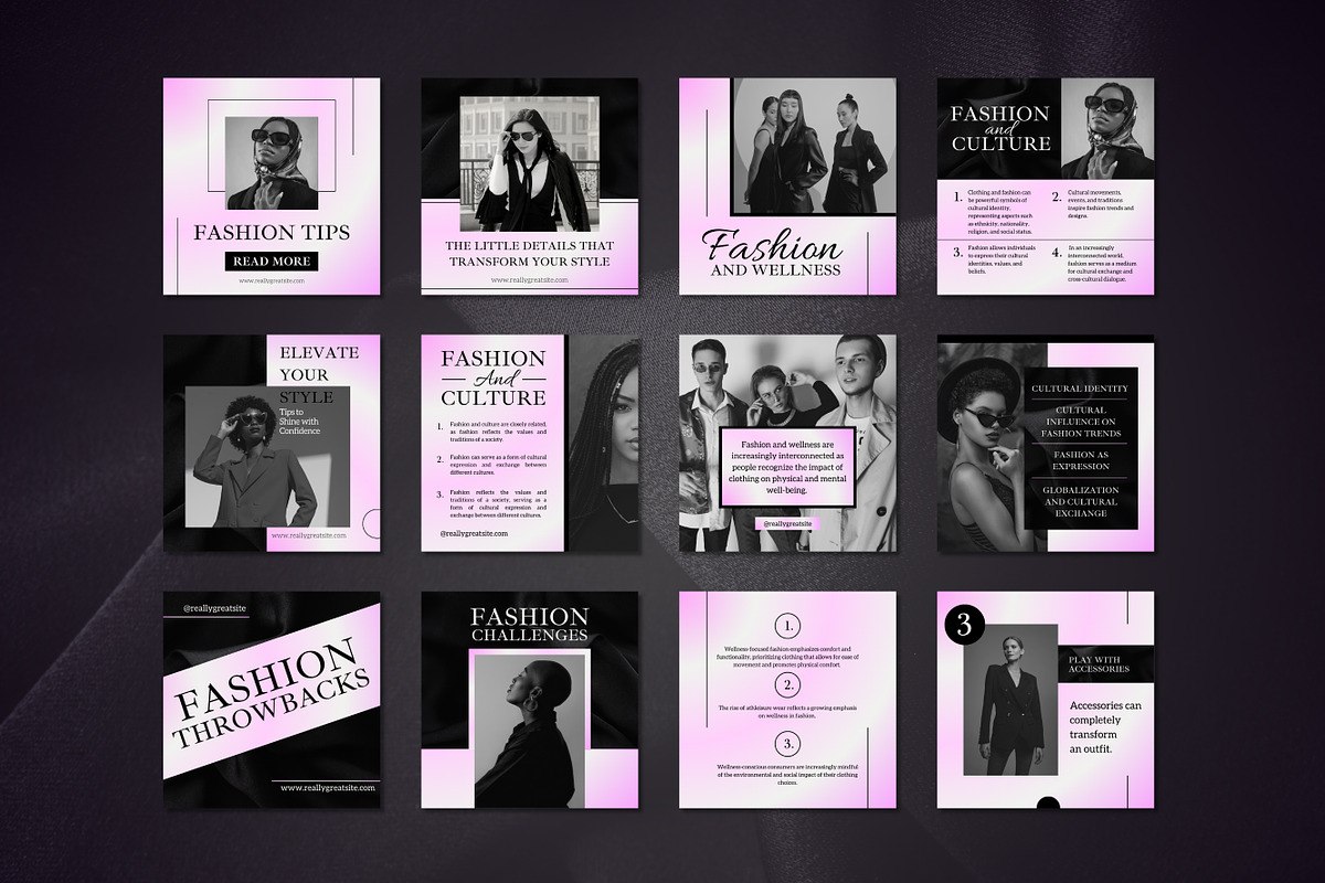 50 Fashion Posts  Canva Templates, a Templates & Theme by TemplateCastleStore (Photo 2 of 10)