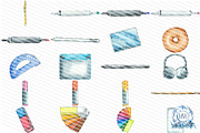 41 DESIGNER FLAT LAY PNG Drawings, a Decorative Illustration by LilyBoo Clipart (Thumbnail 2 of 3)