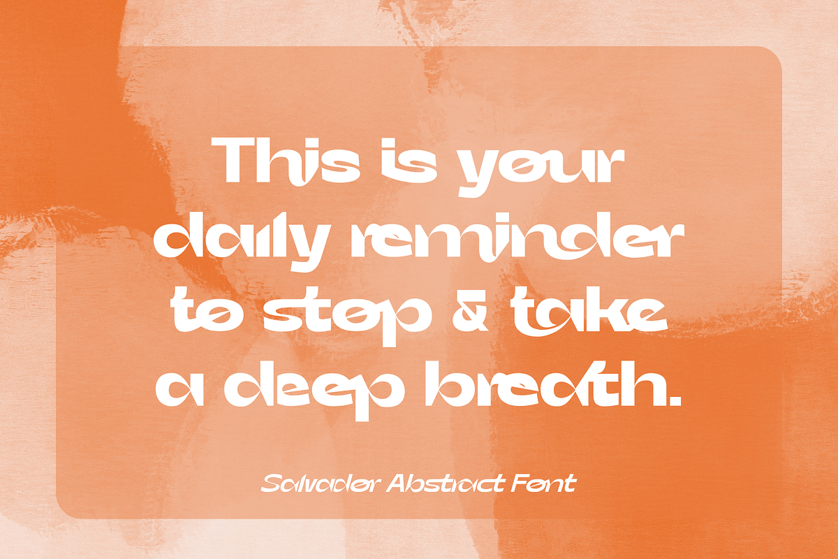 Salvador Abstract Font, a Sans Serif Font by 177Studio (Photo 6 of 8)