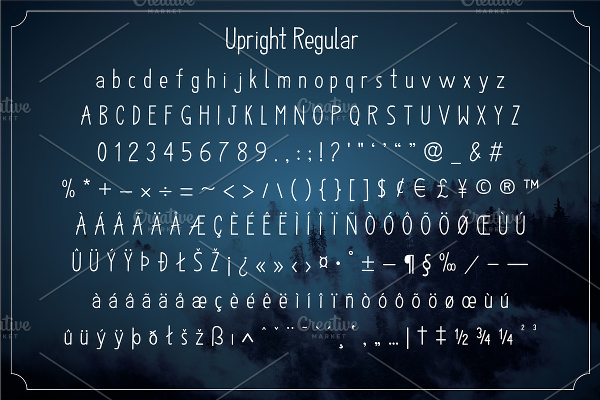 Upright font family preview 6