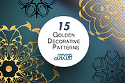 Golden Decorative Patterns, a Pattern Graphic by BazziBa♥ (Thumbnail 1 of 7)