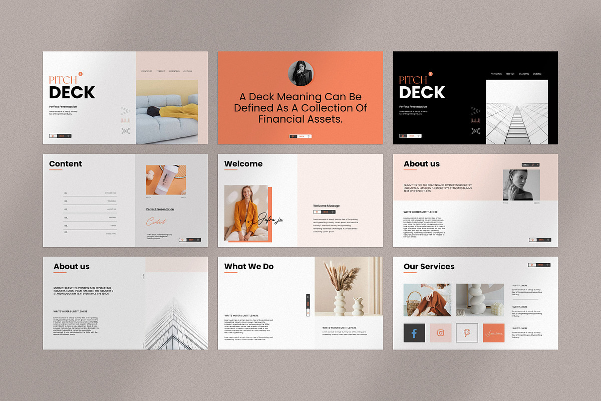 Pitch Deck Presentation Template, a Presentation Template by Studio ...