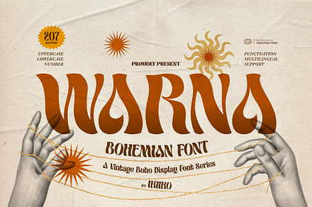 Warna - Bohemian Font, a Symbol Font by ikiiko