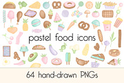 Pastel Food Clip Art - 64 PNGs, an Emoji Icon by Bujo Studio (Thumbnail 1 of 3)
