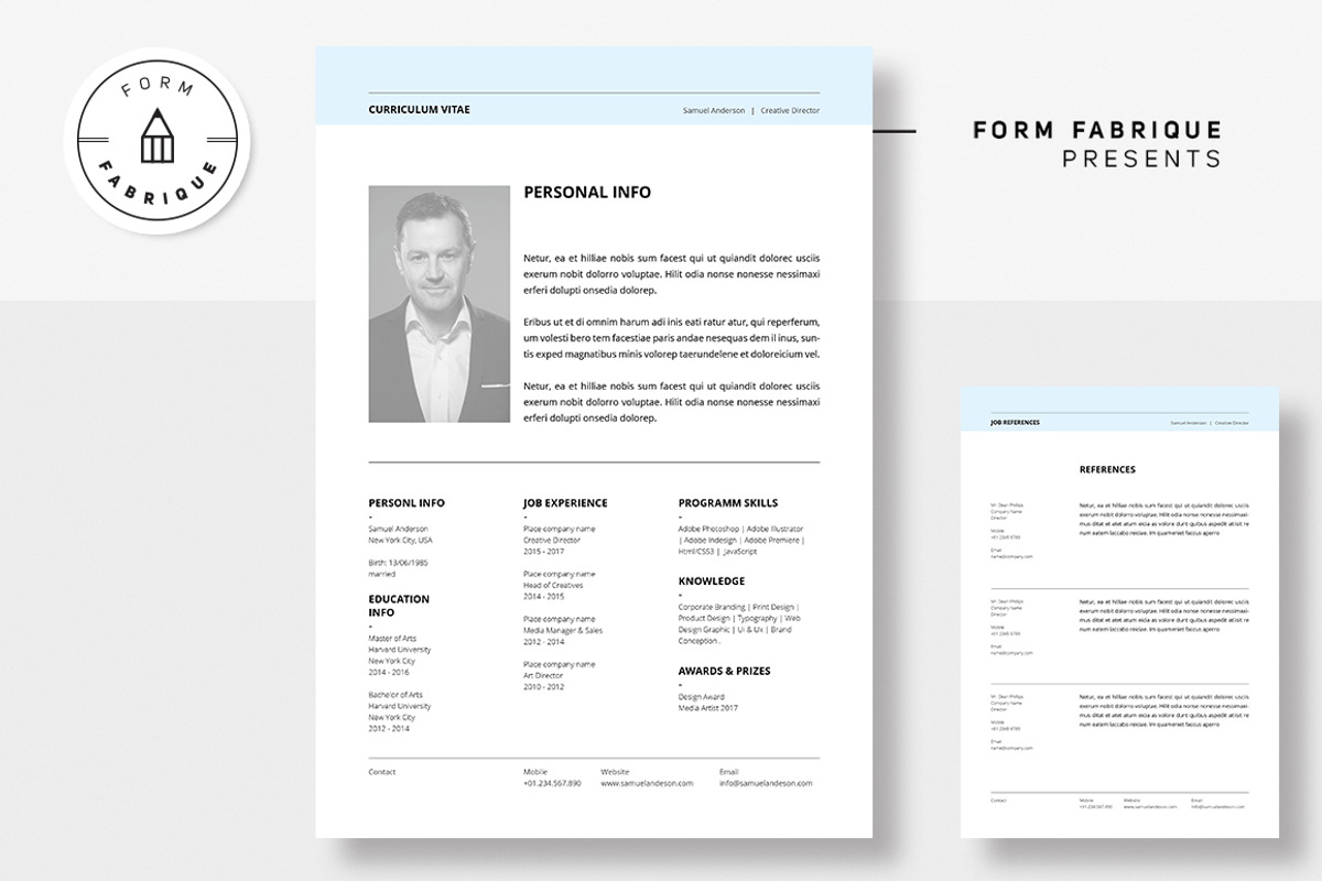Resume/CV, a Resume Template by Form Fabrique (Photo 7 of 14)