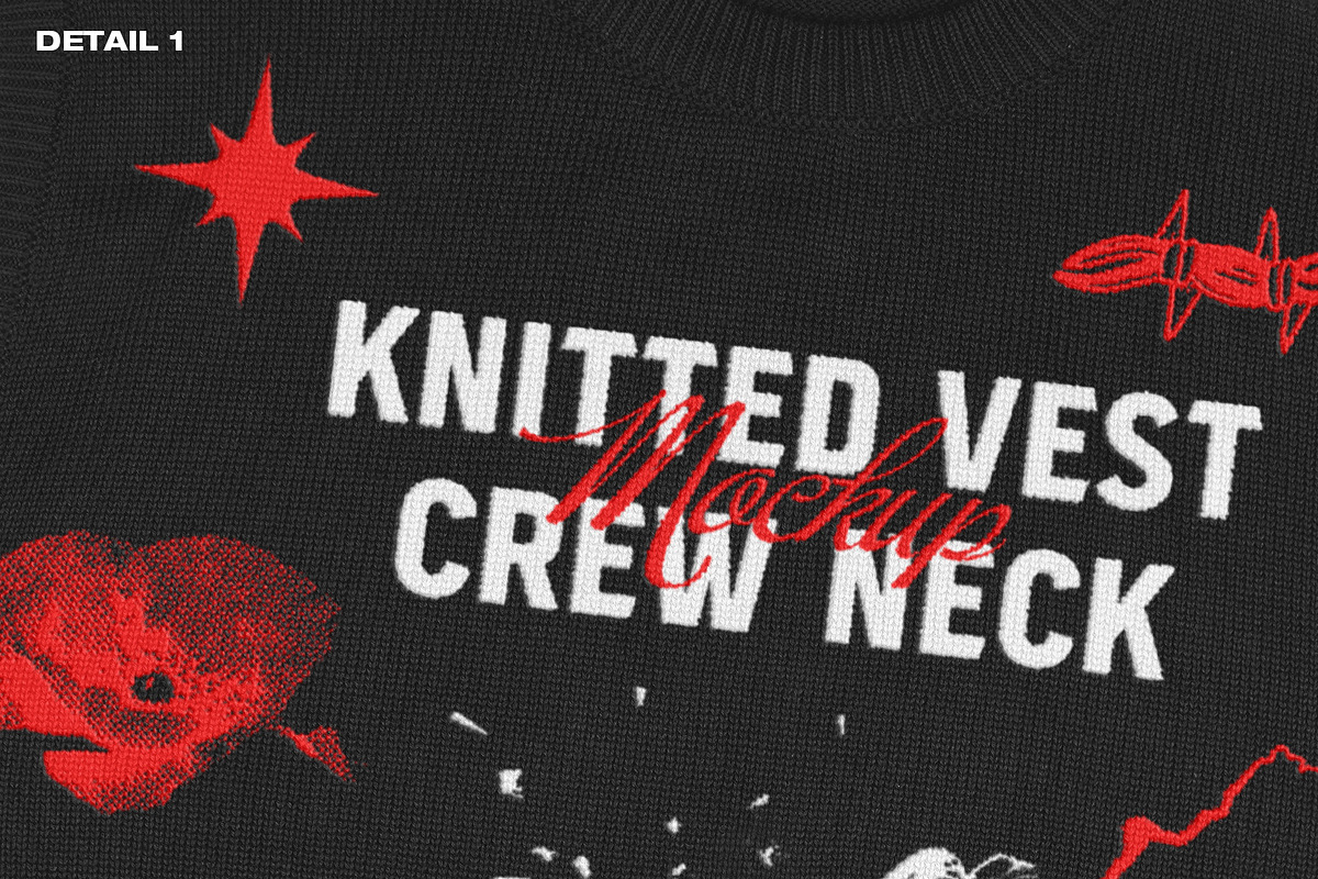 Knitted Vest Crew Neck - Mockup, a Hoody Mockup by DaldSgh (Photo 8 of 11)