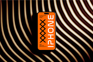 iPhone Mockup Dark Scene, an iPhone Mockup by Farabion Studio