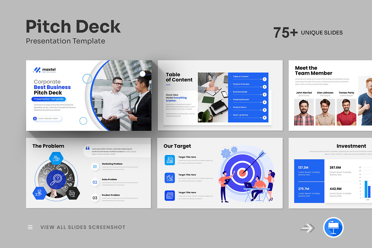 Business Pitch Deck Template, a Presentation Template by GenerousArt