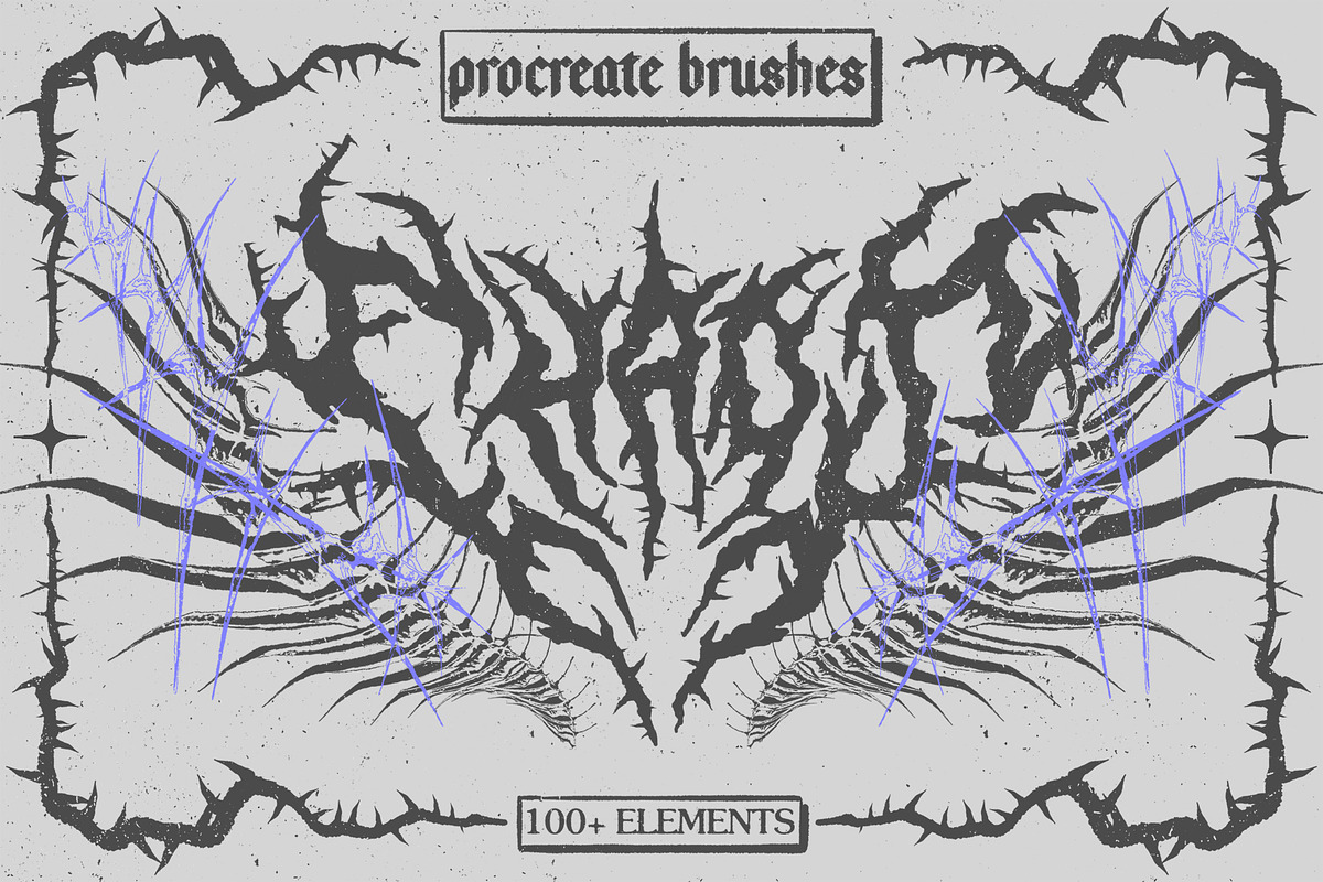 Chaos Procreate Brushes, a Brush Add-On by MiksKS (Photo 1 of 14)