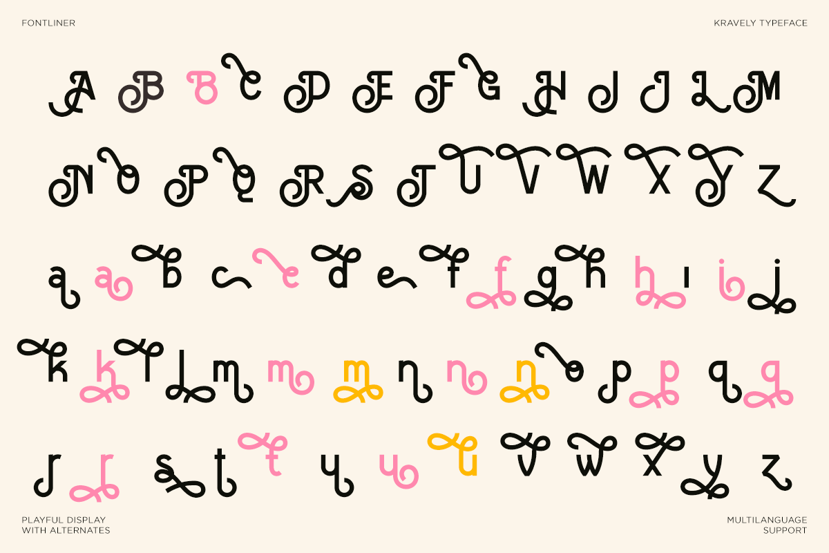Kravely - Playful Decorative Font, a Sans Serif Font by Font Liner (Photo 10 of 10)