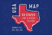USA 50 States Map Shapes, an Object Graphic by Nocturnal Workspace (Thumbnail 1 of 8)
