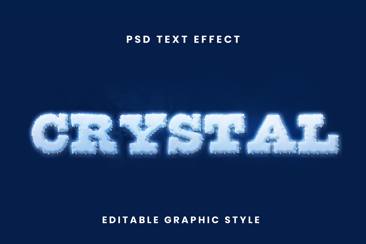 Crystal Ice Bold Text Effect
