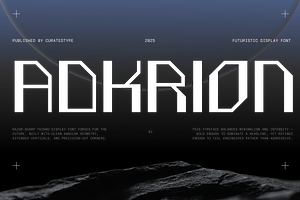 Adkrion - Futuristic Font