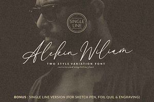 Signature Font & Singleline - Alekin