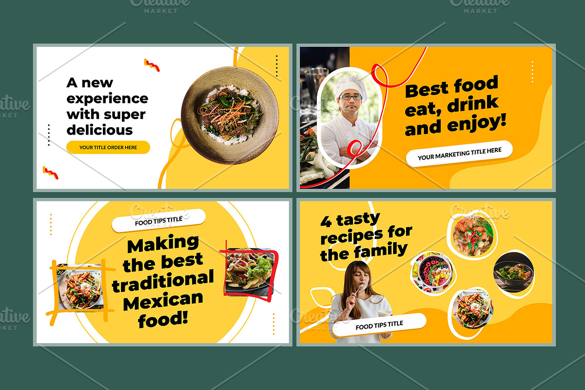 Food Youtube Thumbnail Template, a Social Media Template by hekenostudio (Photo 2 of 6)