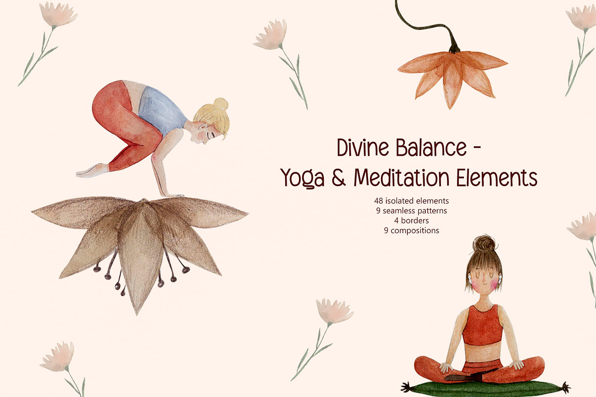 Divine balance - yoga and meditation, a Healthcare Illustration by Katia Serdiuk (Photo 1 of 10)