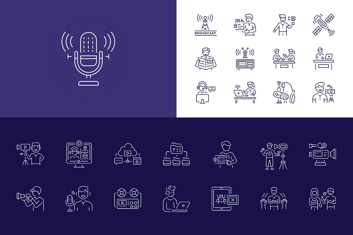 Media Icon Art Set, an Outline Icon by Prosymbols (Photo 5 of 8)