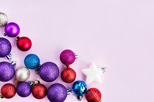 Colorful holiday Christmas balls, a Holiday Photo by Kate S
