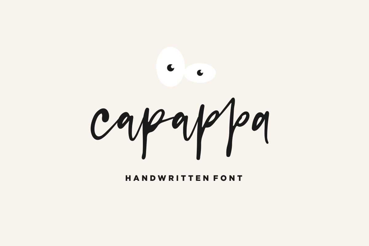 capappa - Handwritten Font, a Script Font by Sronstudio (Photo 1 of 7)
