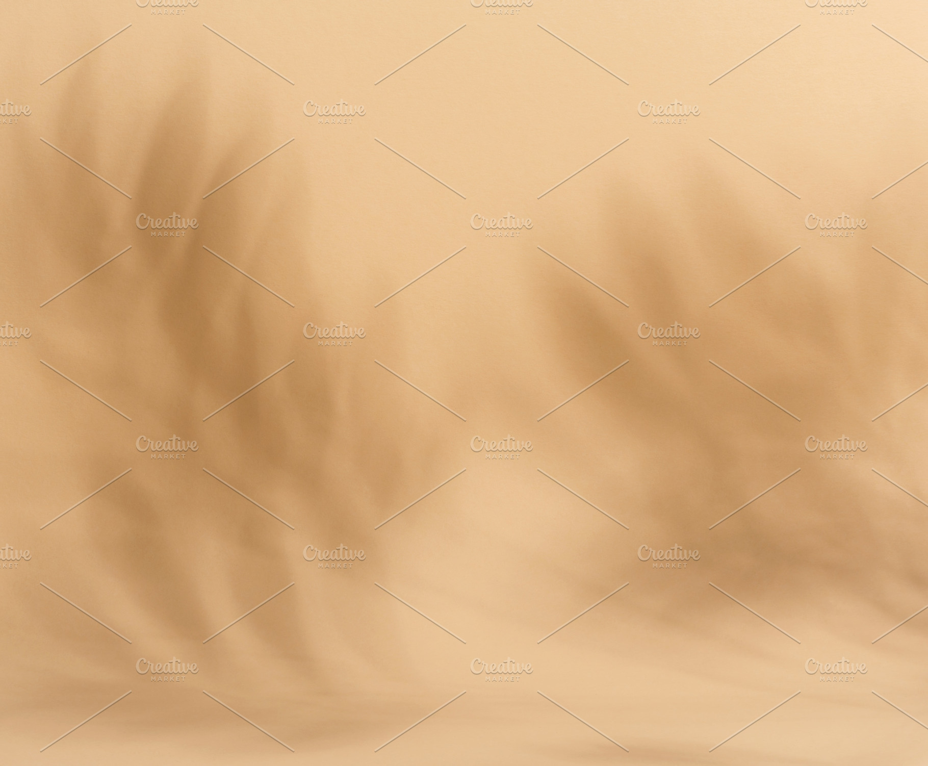 Soft, blurred shadows of palm leaves are cast across a solid lig, a Background Photo by ndanko