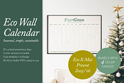 Undated Eco Wall Calendar Template, a Poster Template by Elibee (Thumbnail 1 of 8)