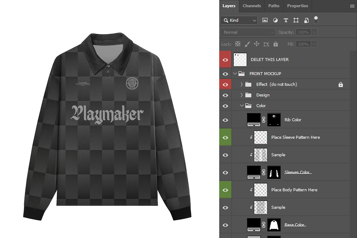 Long Sleeve Football Jersey Mockup, a Shirt Mockup by Irhasalfahad (Photo 4 of 7)