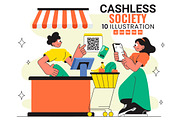 10 Cashless Society Illustration, a Finance Illustration by denayunebgt (Thumbnail 1 of 4)
